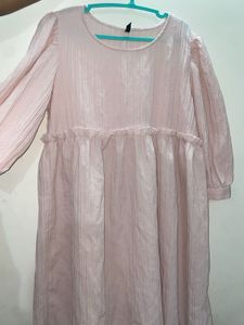 Knee Length Baby Pink Top