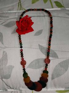 Boho Chic Wooden Beaded Necklace