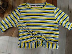 Ginger By Lifestyle Striped Crop Top