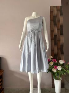 Satin One Shoulder Gown