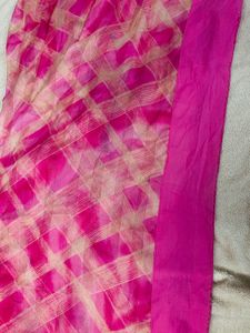Beautiful Pink Saree Georgette Silk🩷
