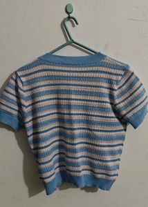 Striped Knit Crop Top