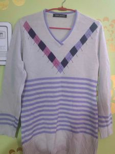 Anne Queen Argyle Stripe Sweater