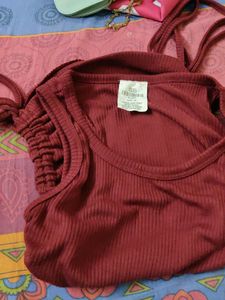 Mustard Yellow Crop Deep Neck Full Sleeve Tshirt