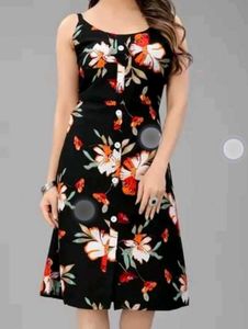 Black Floral Dress 👗