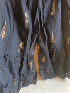 Black &amp; Gold Kurta-Sharara Set