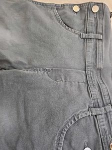 Gray Denim Overalls
