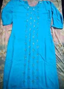New Blue Sequence Work Kurti😻😻