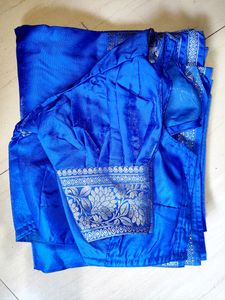 New Brand Satin Silk Saree With Stiched Blouse