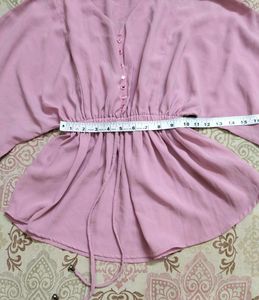 Pink Blouson Style Top