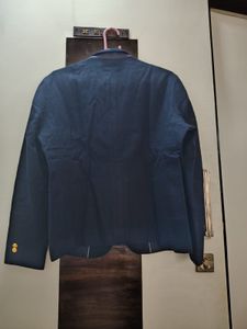 Navy Blue Velvet Blazer