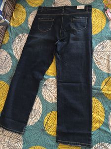 Blue Colour Ripped Denim