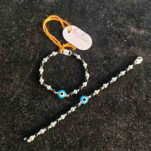 Real Silver Evils Eye 🧿 Baby Bracelet (Nazariya)