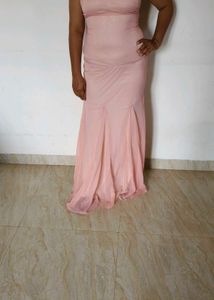 Peach Fish Cut Gown