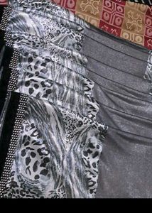 Elegant Silver Saree