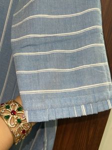 Stunning Blue Striped Kurta