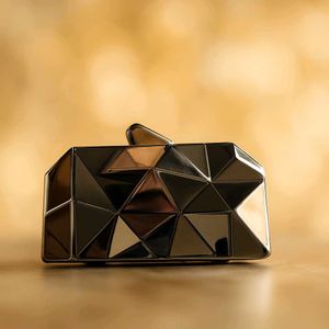 Silver Metallic Clutch