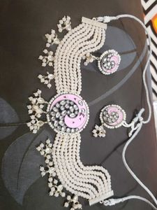 Pink Kundan Choker Set