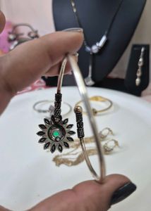 Silver Tone Cuff Style Bracelet(adjustable)