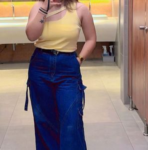 Yellow Asymmetrical Tank Top