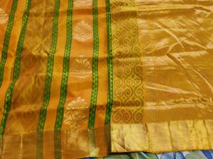 Yellow Striped Saree