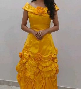 Elegant Yellow Ethnic Gown