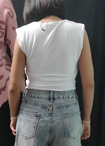 White Sleeveless Bodysuit