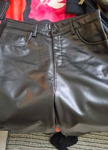 Black Faux Leather Pants - BRAND NEW