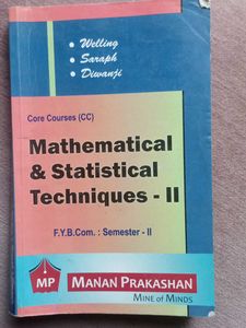 Mathematical & Statistical Techniques - II