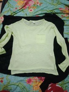 Transparent neon colour top