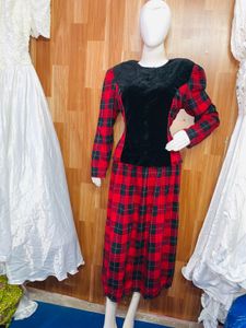 Vintage Plaid Skirt Suit
