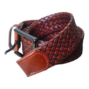 Genuine Braided Leather Men&#39;s Belt