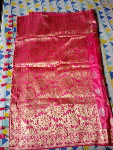 Peach Silk Saree