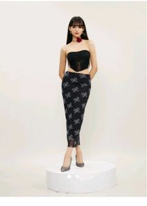 Savana Black Bow Print Skirt❤
