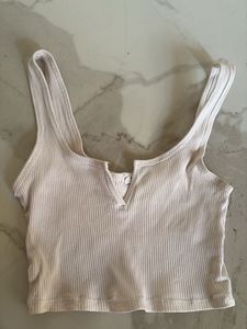 Ribbed V-Neck Tank Top