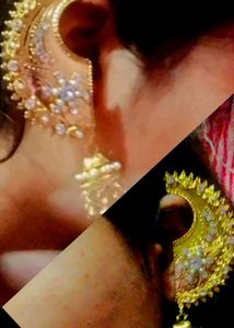 Elegant Gold & Pearl Ear Cuffs