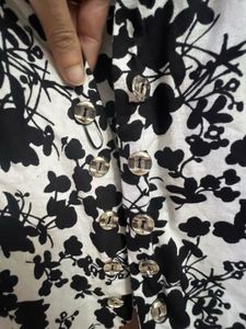 Floral Button-Down Crop Jacket