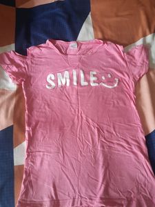 Cold Sleeve Baby Pink T-shirt