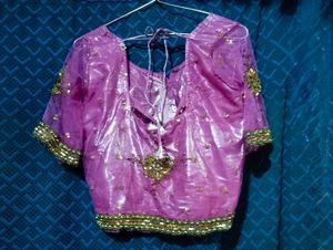 Purple Heavy Beadwork Lehenga Set For Women