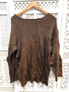 Brown Knit Sweater A