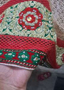 Red And Beige Dupatta