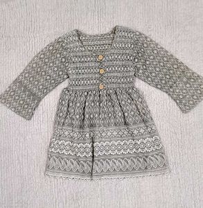 Grey Embroidered Top For Women