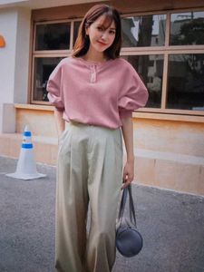 Pink Ribbed Long Sleeve Top