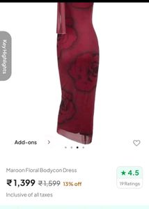 Floral Bodycon Dress 💌