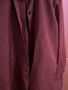 Maroon Full Sleeve Shirt - Office wear