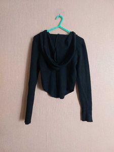 XXLY Black Zip Up Hoodie