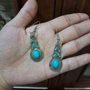 Bohemian Blue Stone Dangle Earring
