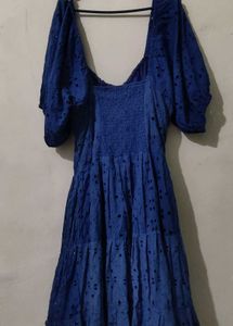 Zara Boho Navy Blue Dress
