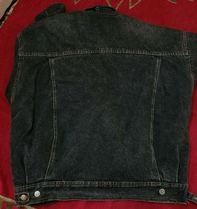 Vintage/Korean charcoal grey Denim Jacket