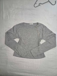 Ribbed Long Sleeve Top bust 36